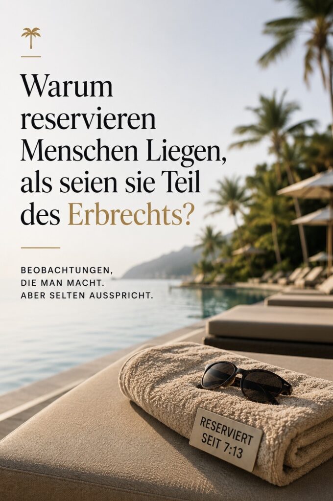Reservierte Liegen am Hotelpool